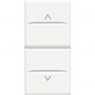 BTICINO - HD4037 Pushbutton double 1P NO + 1P NO 10A - 250 Vac interlocked - white