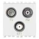VIMAR - 19303.B - TV-FM-SAT single conn. 3outs white