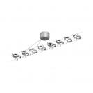 PAULMANN - 941530  Cardan cable system, matt chrome with ✴8 spots without bulbs max. 10W GU5.3