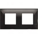 BTICINO - R4802M2BC cover plate - 2+2 horizontal/vertical installation modules - Black