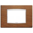 VIMAR - 20653.C35 - Eikon Chrome Рамка 3М италиански стандарт Italian walnut