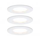 PAULMANN - 93496  LED recessed light 3-Step-Dim Nova Coin basic set rigid IP44 round 78mm✴ white matt