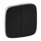 LEGRAND - 7 550 28 Cover plate Valena Allure - 2-gang switch/push-button - black