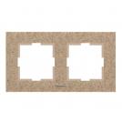 PANASONIC - 2gang Frame Coriansand Stone WKTF08023CS
