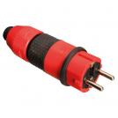 AS SCHWABE - Щепсел червен 2P+Т 16A ІР54 250V гумиран AS62233