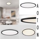 NOVA LUCE - Плафон  Д:60, В:5 см.   9030512   AOTON ⚡ LED 55W ⚡ 4661Lm ⚡ 2700 + 3000K ⚡ 220-240V ⚡ IP20 ✴ Пясъчночерен