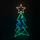 ACA LIGHTING - 1000 LED светлини , мотив 3D Коледна елха, многоцветна светлина, външна употреба IP65, X081000359