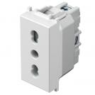 TEM - VM30PW Socket Italian standard 2P+E 16A 1M, color White gloss, Modul