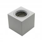 V-TAC -  GU10 Fitting Square Gypsum With Aluminium Ring White SKU 3666 VT-716 