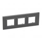 BTICINO - HA4802M3HHS rectangular cover plate 3х2modules - Monochrome anthracite - metal