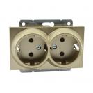 MONO ELECTRIC - MONO ELECTRIC - Dual Outlet DESPINA, 16A, MN-500-002204-120, 2P+E, TITANIUM