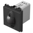 TEM - EM32SB Motion sensor PIR, 110°, range 8m @ h=1.2m, ≤ 80W, requires neutral, 2M, color Black mattt, Modu