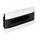 LEGRAND - 1 371 56 Practibox S flush-mounting cabinet for masonry - earth + neutral terminal blocks - smoked door - 1 row - 18 modules/row
