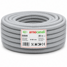 ARNOCANALI - Гофрирана тръба вън. Ф22.5мм вътр. ф20мм 350N клас 2242 цвят Сив армирана FLEX 30м GS20