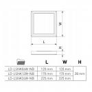 GTV Lighting - LOUIS LED осветително тяло за повърхностен монтаж квадрат 6W 4000K IP54 - LD-LSNK06W-NB (1)
