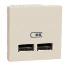SCHNEIDER ELECTRIC - NU341844 double USB Type A  5V 2.4A ivory
