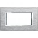 BTICINO - HA4804CR  Рамка 4М brushed chrome анодизирана метална правоъгълна Axolute