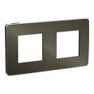 SCHNEIDER ELECTRIC - NU280453 cover frame - 2 gangs - 2 x 2 modules - dark aluminium/ black coarse surface