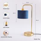 TNL - METAL & VELVET FABRIC TABLE LAMP TNL1008GR (4)