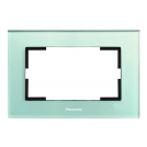 PANASONIC - Double Socket Frame Glass Green WKTF0809-3GB