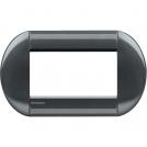 BTICINO - LNB4804AC Round cover plate 4 modules - dark steel 