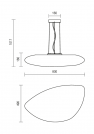 REDO GROUP - pendant luminaire STONE 9989  SU 80CM E27 2X15W IP65 OPAL (1)