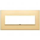 VIMAR - 21657.G10 - Plate 7M aluminium satin gold
