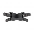 NOVA LUCE - BLACK,CROSS CORNER CONNECTOR  L: 25 W: 7 H: 6.8 cm Cut Out: 3.6 cm.   9010198   BREDA MAGNETIC 