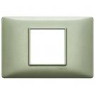 VIMAR - 14652.72 - Plate 2centrM met. metallized green