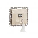 SCHNEIDER ELECTRIC - SDD112122 Sedna Design & Elements - 1pole button with rope - 10AX 250V without frame beige