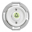 THPG - Rocker button luminescent and symbol (light bulb) 10A Ø 7,0 cm Duroplast white 100982