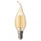 ULTRALUX - LFF41425D LED димиращ filament пламък 4W, E14, 2500K, 220V AC, амбър