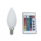ACA LIGHTING - LED крушка E14 4W  3000K+RGB дистанционно управление C37414RGBWN