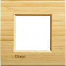 BTICINO - LNA4802LBA Square cover plate 2 modules - bamboo 
