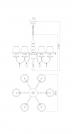 INCANTI - Полилей  ELIZEE  C6 01 01 CAND 6X28W E14 MATT WHITE (1)