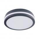 KANLUX - Влагозащитена LED плафониера Ø22 BENO 38789 графит 12-18W 1610/1740/1740lm смяна на цветната температура 3000/3500/4000K 