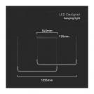 V-TAC - 24W LED Designer Hanging Light Black 4000K SKU: 6941 (1)