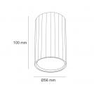 POLARIS LIGHTING - ЛУНА за открит монтаж PUSH кръгла Ø56mmx100mm GU10 220V черна 1118 (1)