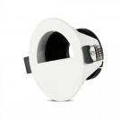 V-TAC - GU10 Fitting Half Round White & Black SKU: 8599 VT-884