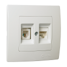 MAKEL - 32001037 Double Data Socket (Cat5 + Phone Numeric)