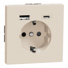 SCHNEIDER ELECTRIC - MEG2367-6033 Merten - USB A+C 3A + schuko socket-outlet -16A - sahara