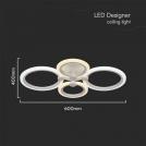 V-TAC - 45W LED Ceiling Lamp 3 Step Dimmable With Remote Control White Body IP20 SKU: 23394 (4)