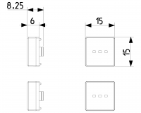 VIMAR - 2 buttons Flat w/o symbol lightable nick - 22751.11 (1)