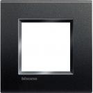 BTICINO - LNA4802AR Square cover plate 2 modules - anthracite