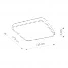 NOWODVORSKI - Bathroom plafond 8112 AGNES SQUARE LED WHITE 16W 3000K IP44 • 830 lm (4)