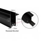 COUP LIGHT - Магнитно осветление шина за вграждане 3m 220V черно - RMT-25D-3M-220