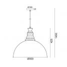 ACA LIGHTING - pendant luminaire KS198450PTR 1xE27 green/antique green (3)
