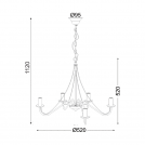 ACA LIGHTING - полилей  PALMYRA  DLA0435 5XE14 (1)
