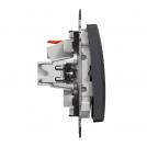 SCHNEIDER ELECTRIC - SDD114116 Девиаторен пуш бутон Sedna Design & Elements, 10А 250V, антрацит, безвинтово свързване (2)