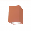ACA LIGHTING - MK0531STC ^SQUARE WALL MOUNTED LUMINAIRE IP65 GU10 TERRACOTTA CEMENT
